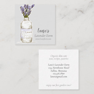 Lavender Farm Organic Herbs Aromatherapy Square Business Card