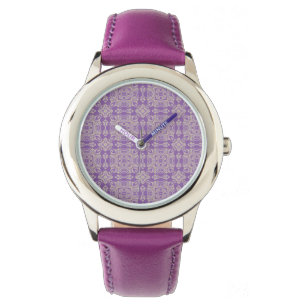 Lavender Faux Lace Stainless Steel Purple Watch