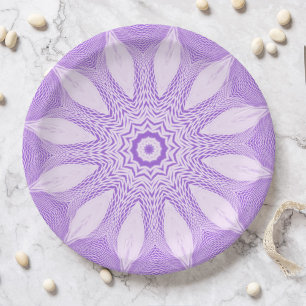 Lavender Faux Tulle Design Paper Plate