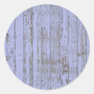 Lavender Faux Wood Texture Round Sticker