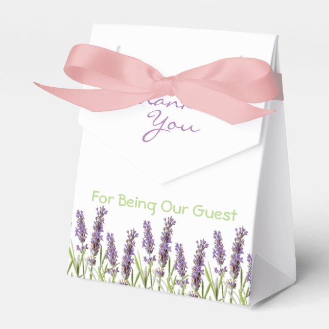 Lavender Favour Box (Front Side)