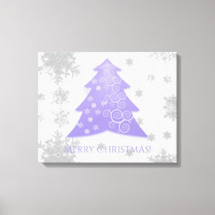 Lavender Festive Christmas Tree Canvas Print
