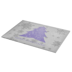 Lavender Festive Christmas Tree Cutting Board