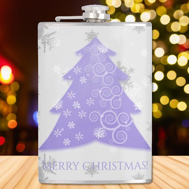 Lavender Festive Christmas Tree Flask (Lavender Festive Christmas Tree Flask)
