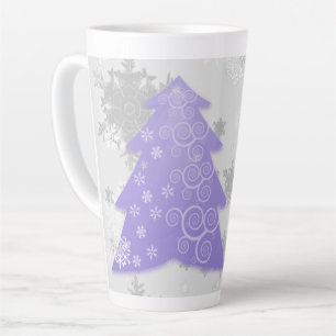 Lavender Festive Christmas Tree Latte Mug