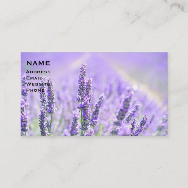Lavender Field 1-26 Business Card (Front)