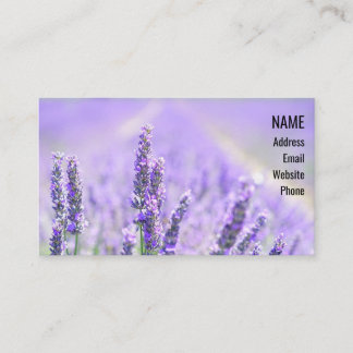 Lavender Field 1-26 Flush Right Business Card