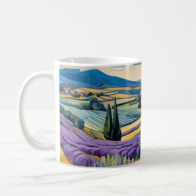 Lavender field coffee mug (Left)