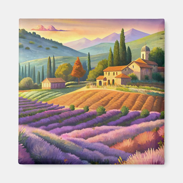 Lavender field in Provence.  Magnet (Front)