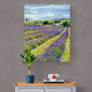 Lavender Field & Nature Art Canvas Print