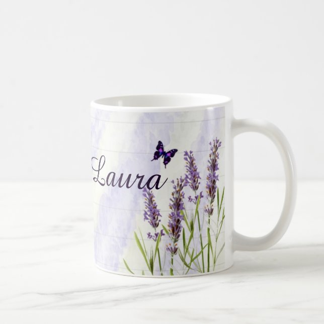 Lavender field  personalised coffee mug (Right)