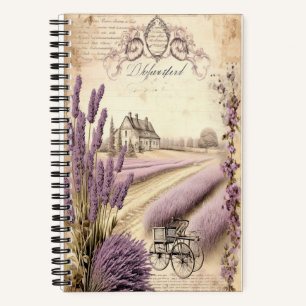 Lavender Fields 5.5" x 8.5" Spiral Notebook