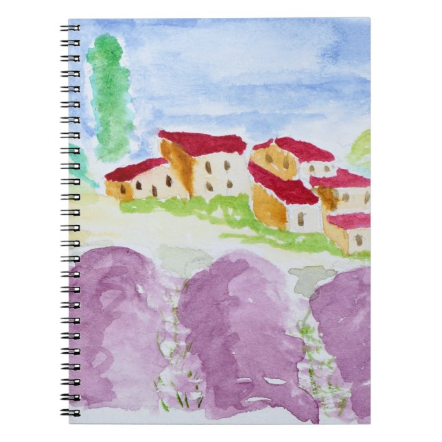 Lavender Fields Abbaye de Senanque | Provence Spiral Notebook (Front)