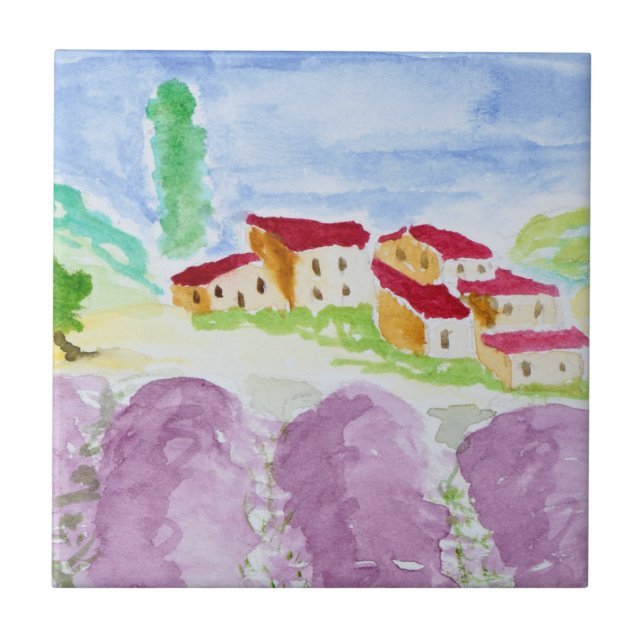 Lavender Fields Abbaye de Senanque | Provence Tile (Front)