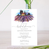 Lavender fields Mediterranean villa bridal shower