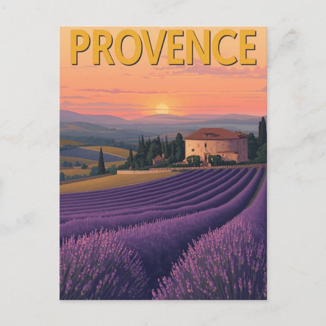 Lavender Fields of Provence Postcard (Front)