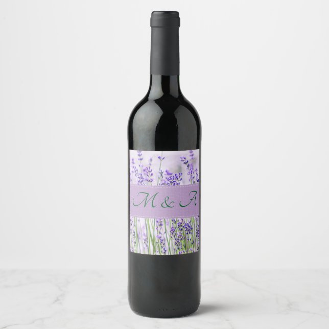 Lavender Fields Wedding Food and Beverage Label  (Front)