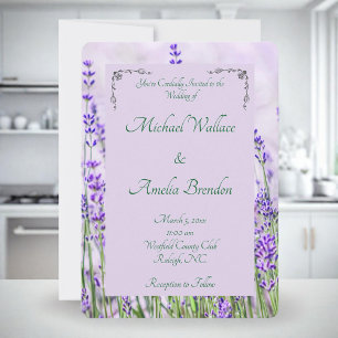 Lavender Fields Wedding Invitation 