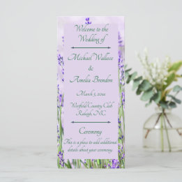 Lavender Fields Wedding Program