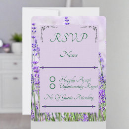 Lavender Fields Wedding Rounded RSVP Response Card