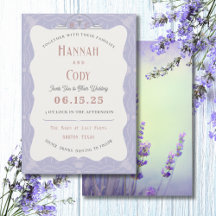 Lavender Fields Western Boho Wedding Invitation