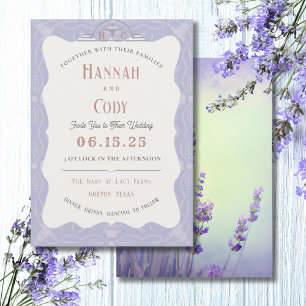 Lavender Fields Western Boho Wedding Invitation