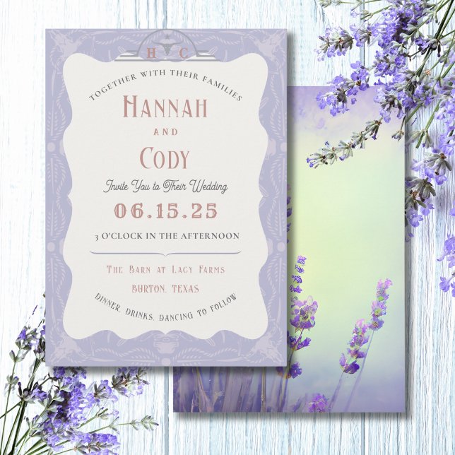 Lavender Fields Western Boho Wedding Invitation (Creator Uploaded)
