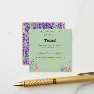 Lavender Fields Western Wedding Enclosure Card