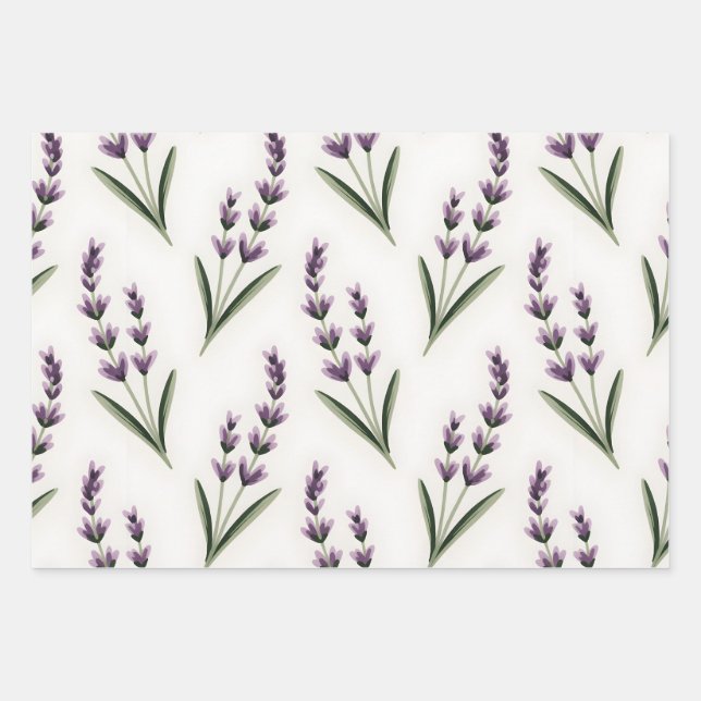 Lavender Fields  Wrapping Paper Sheet (Front)