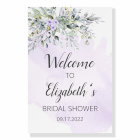 Lavender Floral Bridal Shower Welcome Sign