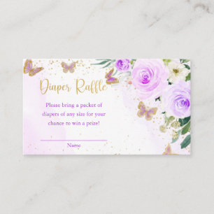Lavender Floral Butterfly Baby Shower Enclosure Ca