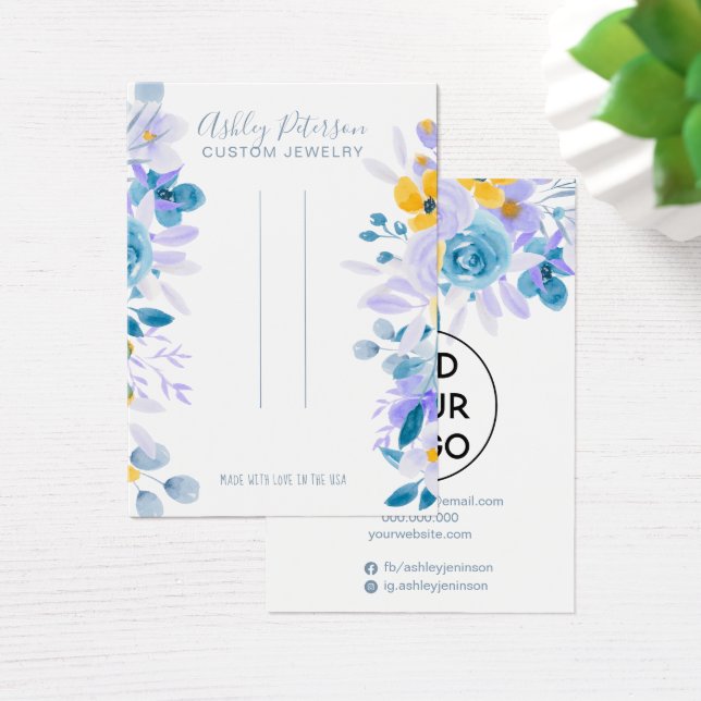 Lavender floral chic jewellery hair clip display (Desk)