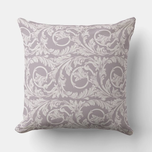 Lavender/Floral Design Reversible Pillow (Front)