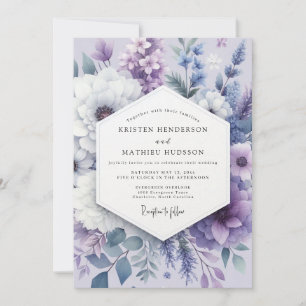 Lavender Floral Dream Wedding Invitation