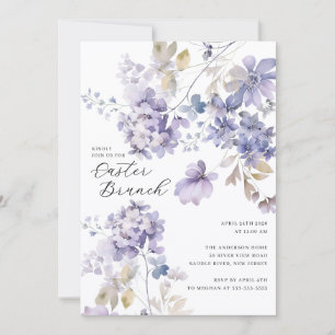 Lavender Floral Easter Brunch Invitation