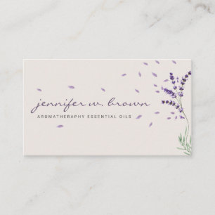 Lavender floral Essential Oils Ivory Business Card