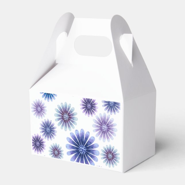 Lavender Floral Favour Box (Front Side)