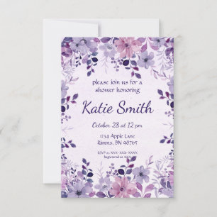 Lavender Floral Garden Shower Invite