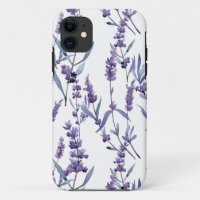 Lavender Floral On White