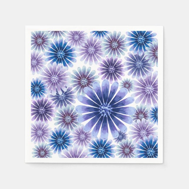 Lavender Floral Paper Napkin (Front)