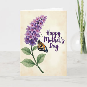 Lavender Floral Pattern Card