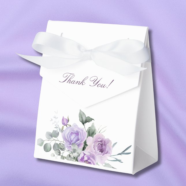 Lavender Floral Peony Bridal Shower Favour Box (Creator Uploaded)