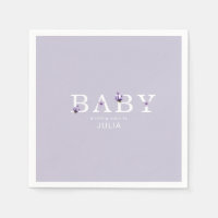 Lavender Floral Personalised Baby Shower Cocktail