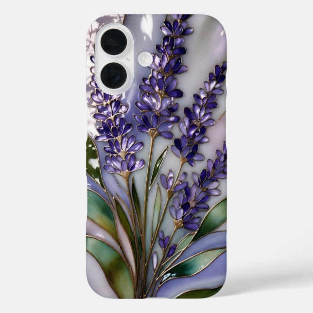 Lavender Floral Phone Case Purple Elegant (Back)