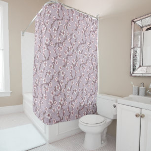 Lavender Floral Shower Curtain – Soft Botanical 