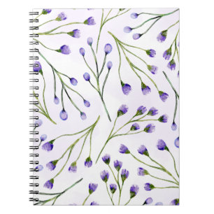 Lavender Floral Spiral Photo Notebook cover