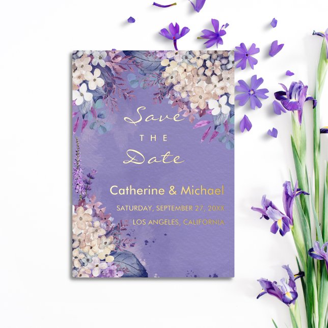 Lavender Floral Spring Wedding Save The Date (Creator Uploaded)