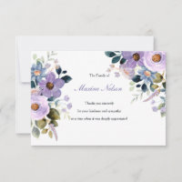 Lavender Floral Thank You Card
