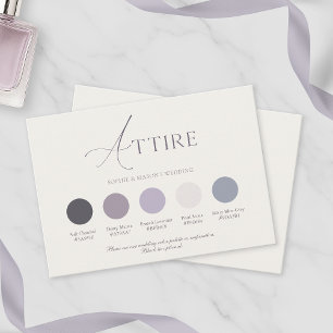 Lavender Floral Wedding Attire Card