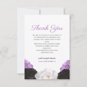 Lavender Floral Wedding Thank You Card